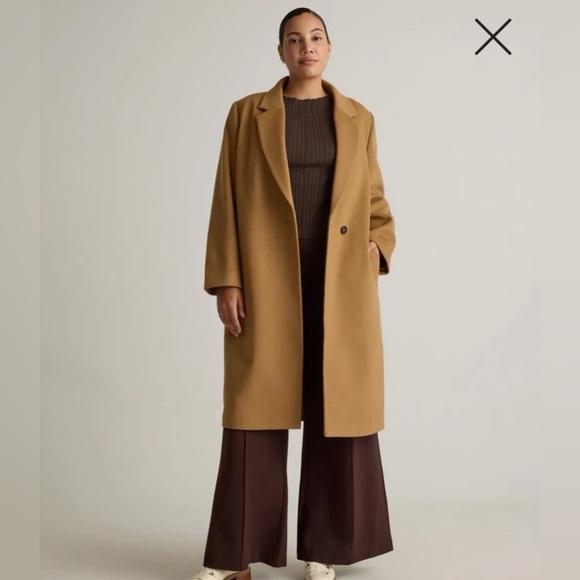 Italian Wool Classic Single-Breasted Coat by Quince - Picture 3 of 6